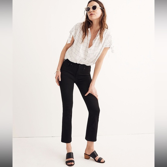 Madewell Cali-Demi Bootcup Jean Black size 29Tall - Picture 4 of 13